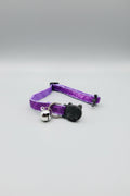 [Ready Stock] Mimi Pet Store Cute Cat Collar With Bell | Adjustable Kitten Safety Neck Strap Pet Accessories (Purple)