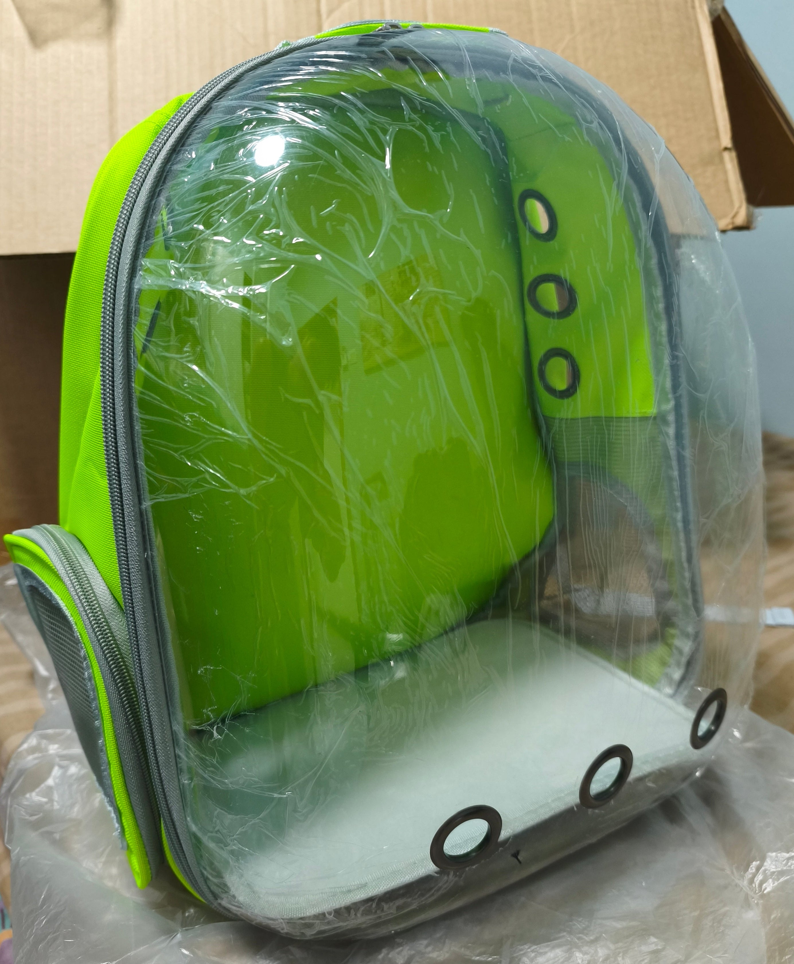 [READY STOCK] Large Capacity Transparent Cat Backpack | Breathable Pet Space Capsule Carrier Bag Beg Kucing