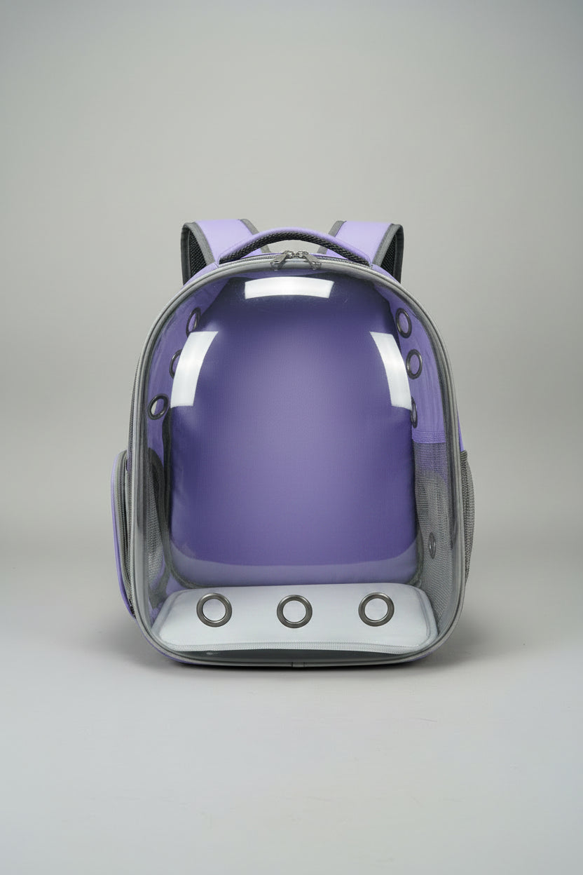 [READY STOCK] Large Capacity Transparent Cat Backpack | Breathable Pet Space Capsule Carrier Bag Beg Kucing