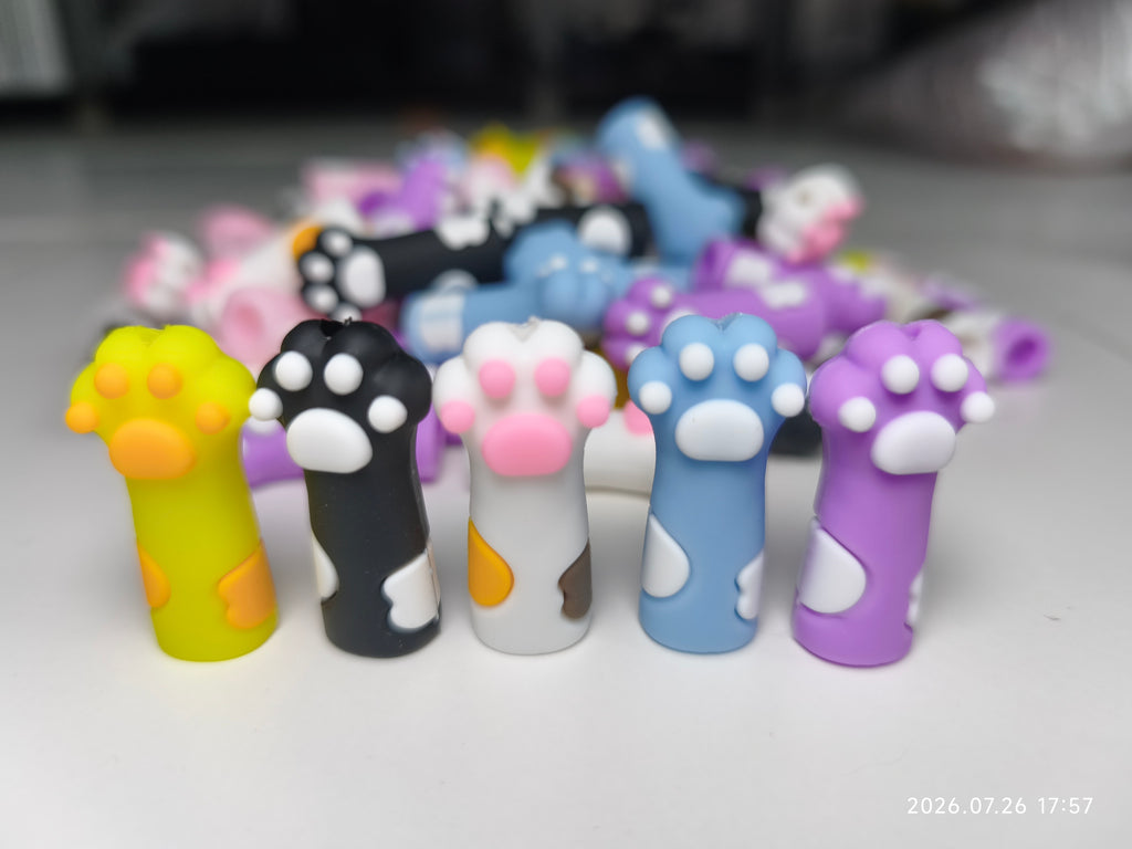 Cute Cat Paw Pencil Grip Sleeve | Soft Silicone Pencil Pen Cover | Anti-Slip Writing Grip