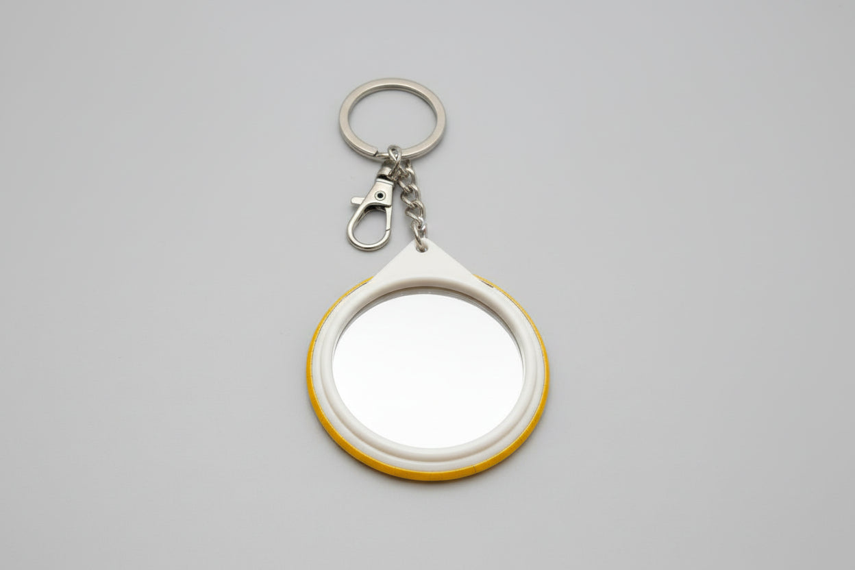 Mimi Pet Store Badge with Mirror Keychain (5.7cm Diameter)