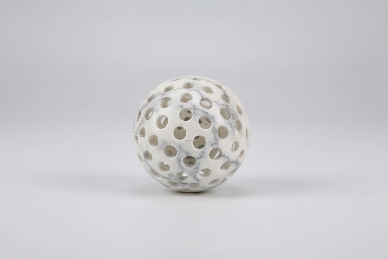 Cat Favourite Toy Blue Textured Ball with Inner Rattle Ball (17.5cm Diameter)