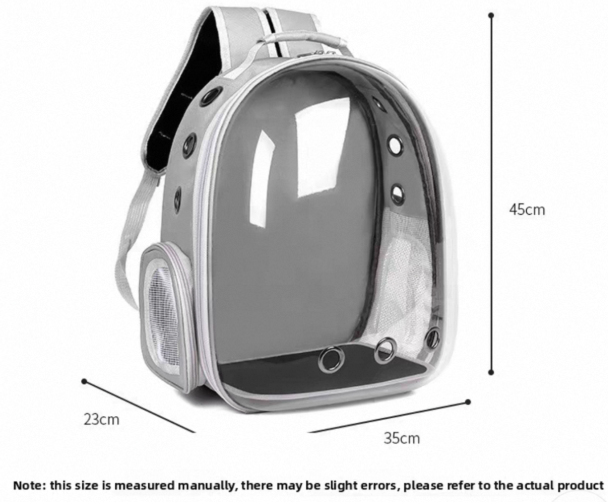 [READY STOCK] Large Capacity Transparent Cat Backpack | Breathable Pet Space Capsule Carrier Bag Beg Kucing