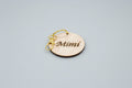 Custom Round Wooden Engraved Name Keychain (4.8cm Diameter)